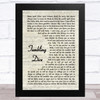 The Rolling Stones Tumbling Dice Vintage Script Song Lyric Art Print