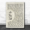 Hugh Laurie Let Them Talk Vintage Script Song Lyric Art Print