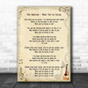 The Beatles What You're Doing Song Lyric Music Wall Art Print