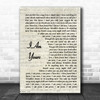 Andy Grammer I Am Yours Vintage Script Song Lyric Art Print