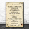 The Beatles While My Guitar Gently Weeps Song Lyric Music Wall Art Print