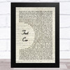 Tracy Chapman Fast Car Vintage Script Song Lyric Art Print