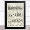 John Denver Isabel Vintage Script Song Lyric Art Print