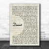 Blink-182 Dammit Vintage Script Song Lyric Art Print