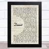 Blink-182 Dammit Vintage Script Song Lyric Art Print