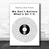 Twenty One Pilots We Don't Believe What's On T.V. Vinyl Record Song Lyric Art Print