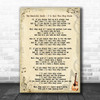 The Beautiful South I'll Sail This Ship Alone Song Lyric Music Wall Art Print