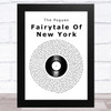 The Pogues Fairytale Of New York Vinyl Record Song Lyric Art Print