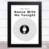 Olly Murs Dance With Me Tonight Vinyl Record Song Lyric Art Print