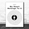 Jodeci My Heart Belongs To U Vinyl Record Song Lyric Art Print