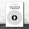 Billie Eilish Everything I Wanted Vinyl Record Song Lyric Art Print