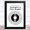 Rod Stewart Tonight's The Night Vinyl Record Song Lyric Art Print