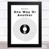 Blondie One Way Or Another Vinyl Record Song Lyric Art Print