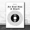 Editors An End Has A Start Vinyl Record Song Lyric Art Print