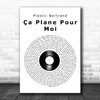 Plastic Bertrand Ça Plane Pour Moi Vinyl Record Song Lyric Art Print
