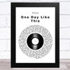 Elbow One Day Like This Vinyl Record Song Lyric Art Print