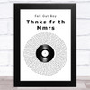 Fall Out Boy Thnks fr th Mmrs Vinyl Record Song Lyric Art Print