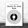 Arctic Monkeys Suck It and See Vinyl Record Song Lyric Art Print
