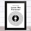 Motörhead Love Me Forever Vinyl Record Song Lyric Art Print