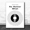 Calum Scott No Matter What Vinyl Record Song Lyric Art Print