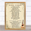 The Killers Mr Brightside Song Lyric Vintage Music Wall Art Print