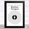 Bring Me The Horizon Mother Tongue Vinyl Record Song Lyric Art Print