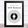 Travellin' Light Cliff Richard Vinyl Record Song Lyric Art Print