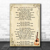 The Man With The Child In His Eyes Song Lyric Vintage Music Wall Art Print