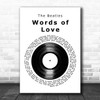 The Beatles Words of Love Vinyl Record Song Lyric Art Print