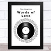 The Beatles Words of Love Vinyl Record Song Lyric Art Print