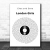 Chas and Dave London Girls Vinyl Record Song Lyric Art Print