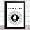 Beach Boys Disney Girls Vinyl Record Song Lyric Art Print