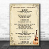 The Righteous Brothers Unchained Melody Song Lyric Vintage Music Wall Art Print