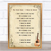 The Stone Roses I Wanna Be Adored Song Lyric Vintage Music Wall Art Print