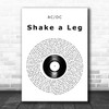 ACDC Shake a Leg Vinyl Record Song Lyric Art Print