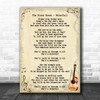 The Stone Roses Waterfall Song Lyric Vintage Music Wall Art Print