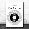 Scooter I'm Raving Vinyl Record Song Lyric Art Print