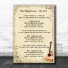 The Temptations My Girl Song Lyric Vintage Music Wall Art Print