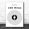 Skinbone 100 Miles Vinyl Record Song Lyric Art Print