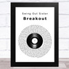 Swing Out Sister Breakout Vinyl Record Song Lyric Art Print