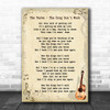 The Verve The Drug Don't Work Song Lyric Vintage Music Wall Art Print