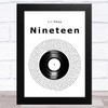 Lil Peep Nineteen Vinyl Record Song Lyric Art Print