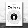 Halsey Colors Vinyl Record Song Lyric Art Print