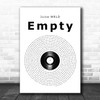 Juice WRLD Empty Vinyl Record Song Lyric Art Print