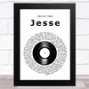 Janis Ian Jesse Vinyl Record Song Lyric Art Print