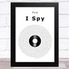 Pulp I Spy Vinyl Record Song Lyric Art Print