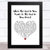 Cliff Richard When The Girl In Your Arms Is The Girl In Your Heart White Heart Song Lyric Art Print