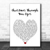 Gloria Estefan Christmas Through Your Eyes White Heart Song Lyric Art Print