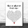 Armin Van Buuren This Is What It Feels Like White Heart Song Lyric Art Print