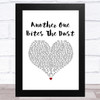 Queen Another One Bites The Dust White Heart Song Lyric Art Print